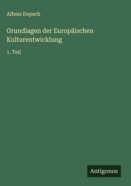 Produktbild: Grundlagen der Europ&auml;ischen Kulturentwicklung