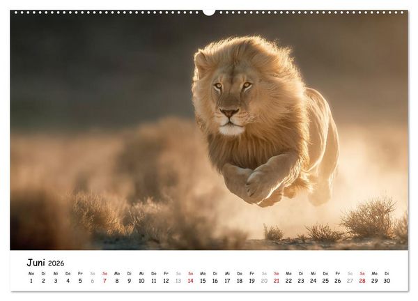 Produktbild: L&ouml;wen - Majest&auml;t der Wildnis (hochwertiger Premium Wandkalender 2026 DIN A2 quer), Kunstdruck in Hochglanz