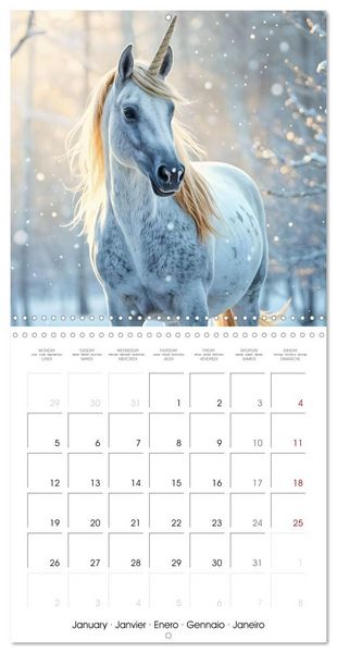 Produktbild: Fairytale Land of AI Unicorns (Wall Calendar 2026 12 &times; 12 Inch) CALVENDO 12 Month Wall Calendar