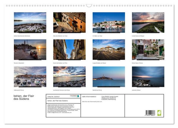 Produktbild: Istrien, der Flair des S&uuml;dens (Wandkalender 2026 DIN A2 quer), CALVENDO Monatskalender