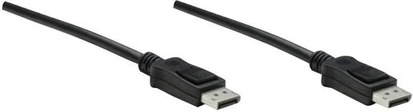 Produktbild: Manhattan DisplayPort Anschlusskabel DisplayPort Stecker, DisplayPort Stecker 1.00 m Schwarz 306935-CG DisplayPort-Kabel