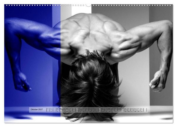 Produktbild: Naked men behind the colors &ndash; &Auml;sthetische Aktfotografien (hochwertiger Premium Wandkalender 2027 DIN A2 quer), Kunstdruck in Hochglanz