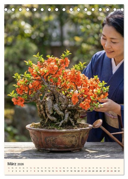 Produktbild: Spirit of Bonsai &ndash; Japanische Meisterwerke 2026 (Tischkalender 2026 DIN A5 hoch), CALVENDO Monatskalender