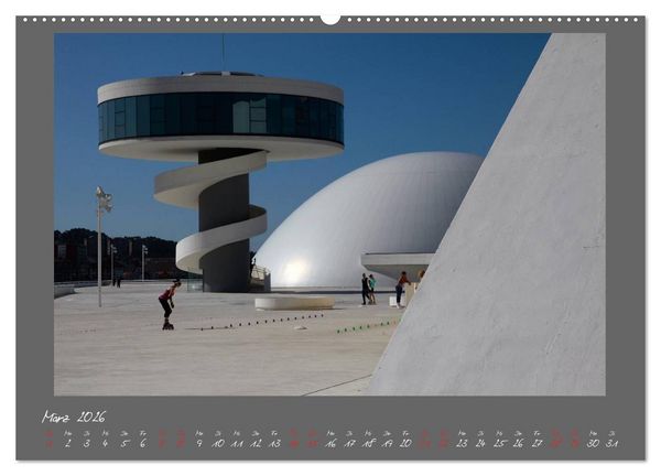 Produktbild: Moderne Architektur - Oscar Niemeyer Kulturzentrum (hochwertiger Premium Wandkalender 2026 DIN A2 quer), Kunstdruck in Hochglanz