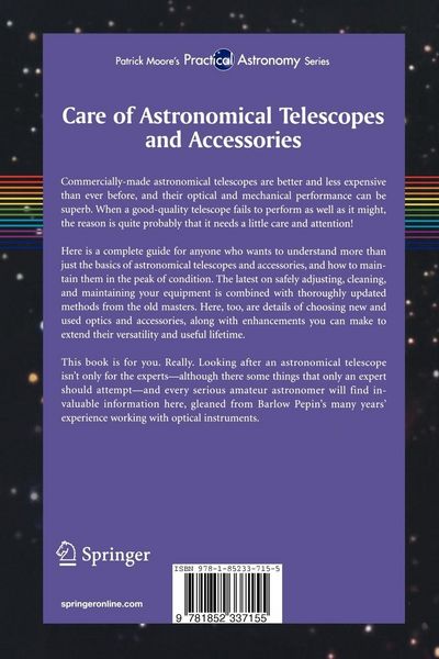 Produktbild: Care of Astronomical Telescopes and Accessories