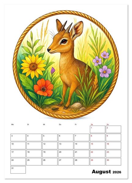 Produktbild: Unbekannte Niedlichkeit (Wandkalender 2026 DIN A2 hoch), CALVENDO Monatskalender