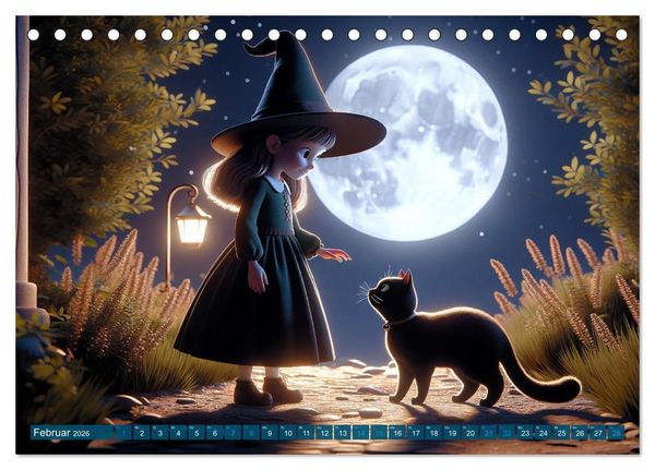 Produktbild: Hexenwelten: Ein Jahr voller Magie und Mysterien (Tischkalender 2026 DIN A5 quer), CALVENDO Monatskalender