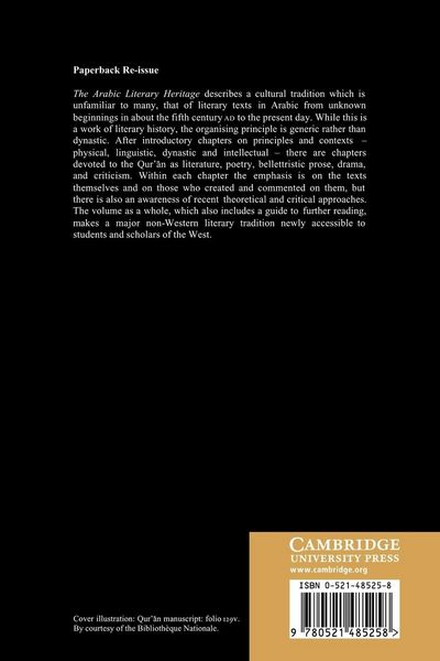 Produktbild: The Arabic Literary Heritage