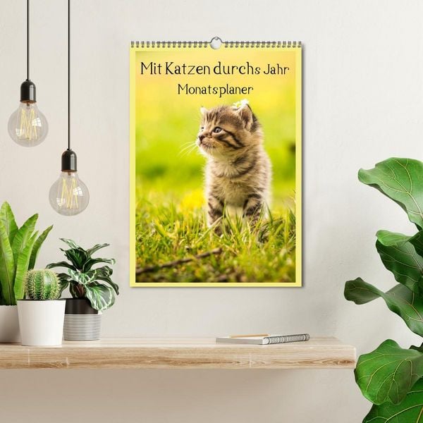 Produktbild: Mit Katzen durchs Jahr / Planer (Wandkalender 2026 DIN A3 hoch), CALVENDO Monatskalender