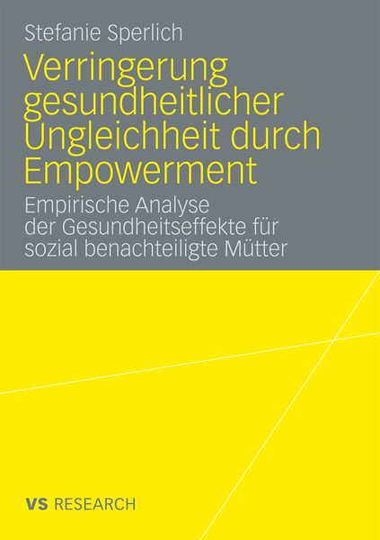 Produktbild: Verringerung gesundheitlicher Ungleichheit durch Empowerment