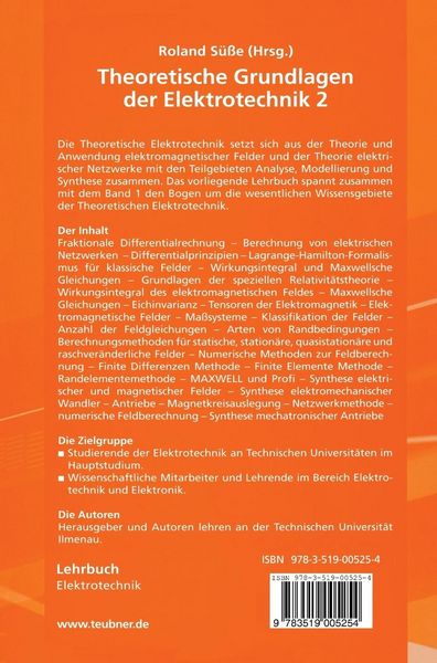 Produktbild: Theoretische Grundlagen der Elektrotechnik 2