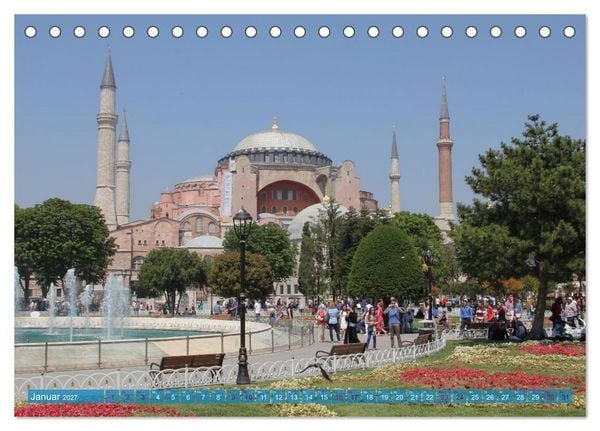 Produktbild: Moscheen in Istanbul. Rund um die Hagia Sophia (Tischkalender 2027 DIN A5 quer), CALVENDO Monatskalender