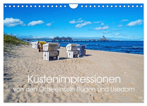 Produktbild: K&uuml;stenimpressionen von den Ostseeinseln R&uuml;gen und Usedom (Wandkalender 2026 DIN A4 quer), CALVENDO Monatskalender