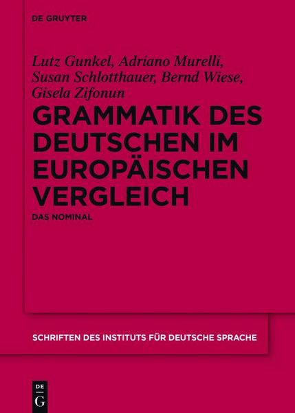 Produktbild: Grammatik des Deutschen im europ&auml;ischen Vergleich