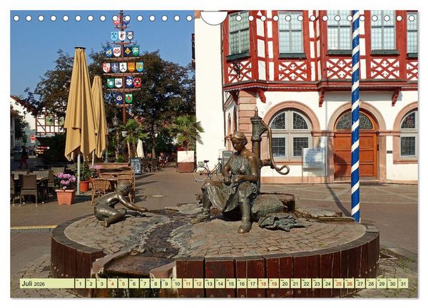 Produktbild: Weinregion Bergstra&szlig;e Burgen, Wein und Mandelbl&uuml;te (Wandkalender 2026 DIN A4 quer), CALVENDO Monatskalender