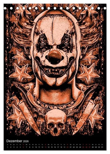 Produktbild: BLOODBOY/ HORROR ILLUSTRATION V1 (Tischkalender 2026 DIN A5 hoch), CALVENDO Monatskalender
