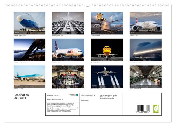 Produktbild: Faszination Luftfracht (hochwertiger Premium Wandkalender 2026 DIN A2 quer), Kunstdruck in Hochglanz