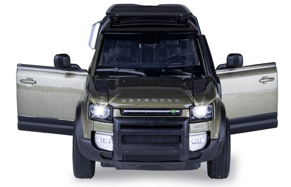 Produktbild: Land Rover Defender 110 Diecast 1:32 gr&uuml;n inkl. Knopfzellen