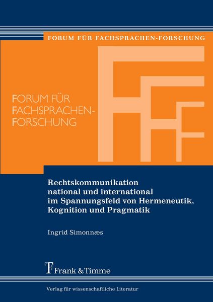 Produktbild: Rechtskommunikation national und international im Spannungsfeld von Hermeneutik, Kognition und Pragmatik