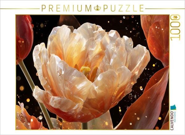CALVENDO Puzzle Plasma-Tulpen im Nanofeld | 1000 Teile Lege-Größe 64x48cm Foto-Puzzle für glückliche Stunden