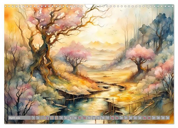 Produktbild: Landschaften Von Fr&uuml;hling bis Winter (Wandkalender 2026 DIN A3 quer), CALVENDO Monatskalender