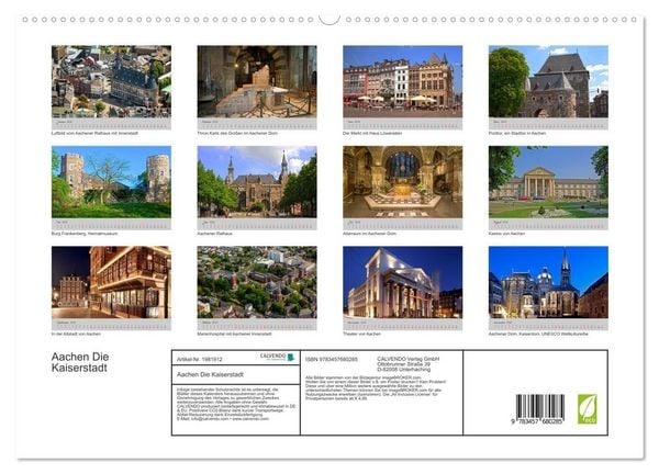 Produktbild: Aachen Die Kaiserstadt (hochwertiger Premium Wandkalender 2026 DIN A2 quer), Kunstdruck in Hochglanz