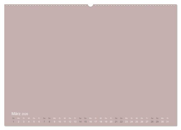 Produktbild: DIY Bastel-Kalender -Erdige Pastell Farben- Zum Selbstgestalten (hochwertiger Premium Wandkalender 2026 DIN A2 quer), Kunstdruck in Hochglanz