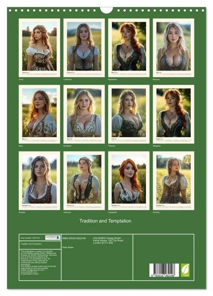 Produktbild: Tradition and Temptation (Wall Calendar 2026 DIN A3 portrait), CALVENDO 12 Month Wall Calendar