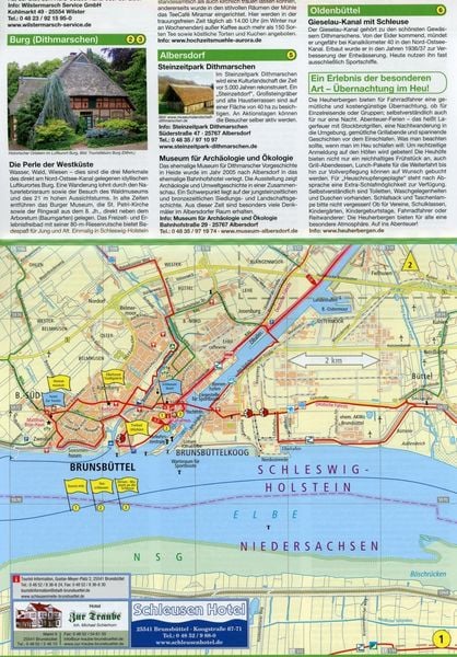 Produktbild: Publicpress Leporello Radtourenkarte Radroute Nord-Ostsee-Kanal 1:50.000