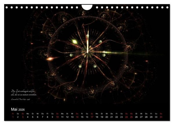 Produktbild: Zeit 2026 - Grafiken und Zitate (Wandkalender 2026 DIN A4 quer), CALVENDO Monatskalender