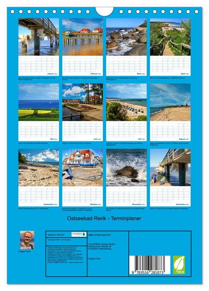 Produktbild: Ostseebad Rerik - Terminplaner (Wandkalender 2026 DIN A4 hoch), CALVENDO Monatskalender