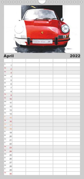 Produktbild: Familienplaner 50 Jahre Porsche 911 (Wandkalender 2022 , 21 cm x 45 cm, hoch)