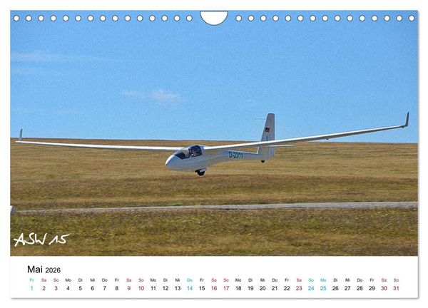 Produktbild: Flugzeuge auf der Wasserkuppe 2026 (Wandkalender 2026 DIN A4 quer), CALVENDO Monatskalender
