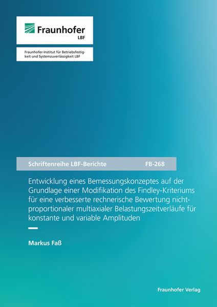 Produktbild: Entwicklung eines Bemessungskonzeptes auf der Grundlage einer Modifikation des F