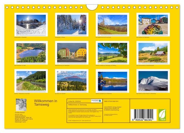 Produktbild: Willkommen in Tamsweg (Wandkalender 2026 DIN A4 quer), CALVENDO Monatskalender
