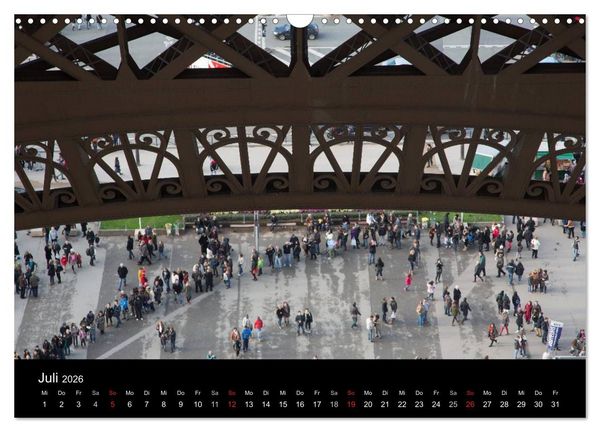 Produktbild: Eiffel Tower &ndash; Tour Eiffel &ndash; Eiffelturm &ndash; Paris 2026 (Wandkalender 2026 DIN A3 quer), CALVENDO Monatskalender