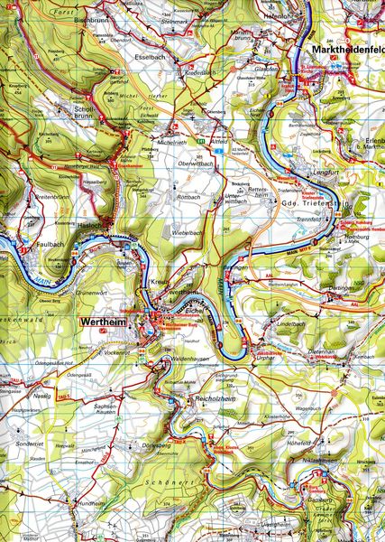 Produktbild: BVA ADFC Regionalkarte Spessart/Main/Odenwald 1:75.000