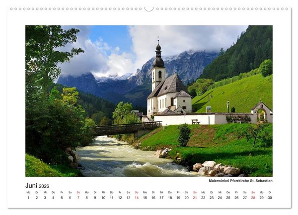 Produktbild: Willkommen im Bergsteigerdorf Ramsau (hochwertiger Premium Wandkalender 2026 DIN A2 quer), Kunstdruck in Hochglanz