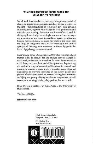 Produktbild: Social Theory, Social Change and Social Work