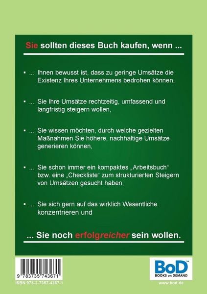 Produktbild: Ja, ich m&ouml;chte die Ums&auml;tze steigern - aber richtig!
