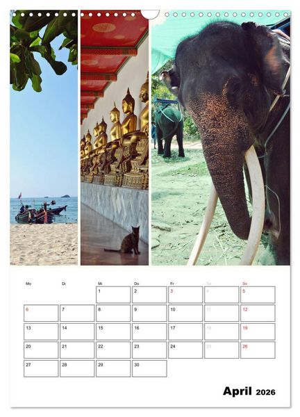 Produktbild: Das bunte Leben in Thailand (Wandkalender 2026 DIN A3 hoch), CALVENDO Monatskalender