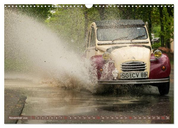 Produktbild: Die Ente ist sicher - Fahrspa&szlig; mit 2 CV Dolly (Wandkalender 2026 DIN A3 quer), CALVENDO Monatskalender