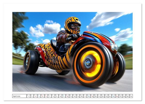 Produktbild: Zero Rider (hochwertiger Premium Wandkalender 2026 DIN A2 quer), Kunstdruck in Hochglanz