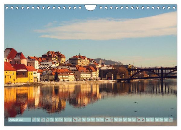Produktbild: Maribor - Entspannde Stadt am Ufer der Drau (Wandkalender 2026 DIN A4 quer), CALVENDO Monatskalender