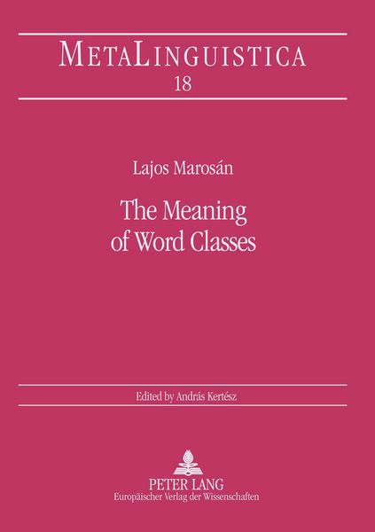 Produktbild: The Meaning of Word Classes