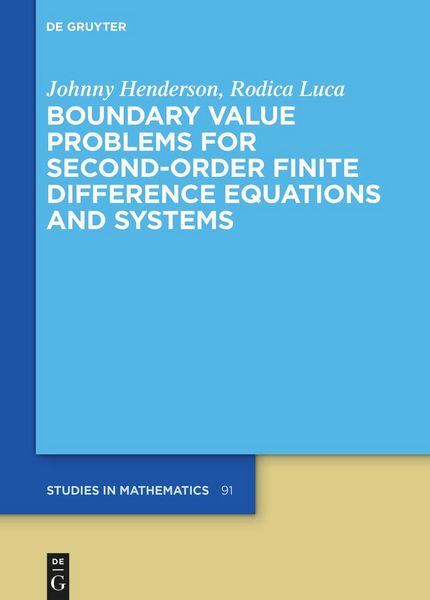Produktbild: Boundary Value Problems for Second-Order Finite Difference Equations and Systems