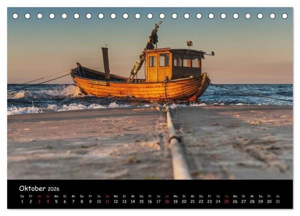 Produktbild: Insel Usedom (Tischkalender 2026 DIN A5 quer), CALVENDO Monatskalender