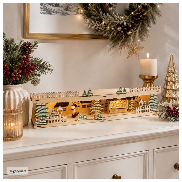 Produktbild: HTI-Living LED Schwibbogenbank Weihnachtsb&auml;ckerei LED Schwibbogenbank Weihnachtsb&auml;ckerei