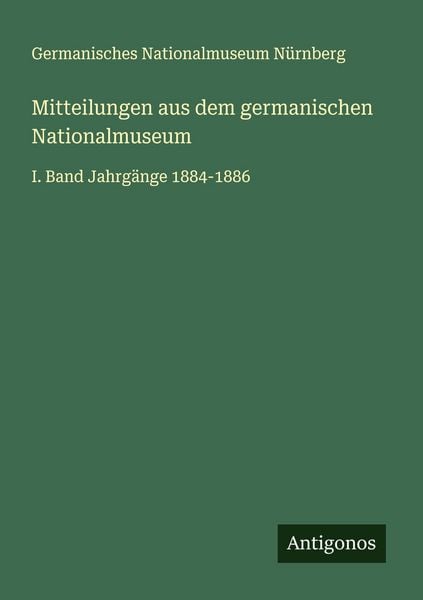 Produktbild: Mitteilungen aus dem germanischen Nationalmuseum