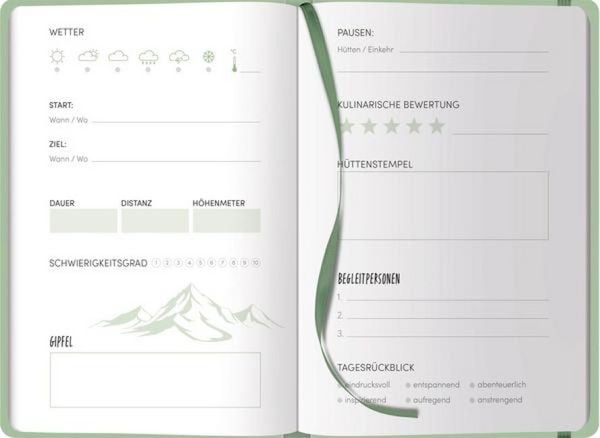Produktbild: Wandertagebuch-Berge